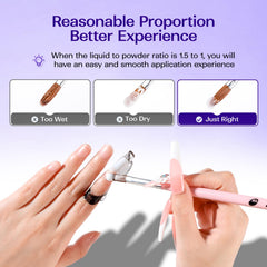 VANSISOS monomer liquid in a home nail kit with tips