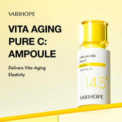 VARIHOPE Vita-Aging Pure C Ampoule dropper application demonstrates easy daily use