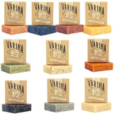 Varina Florida Sunrise bar soap with earthy aroma for a refreshing cleanse suitable for sensitive skin.