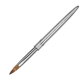 varnishea Kolinsky nail brush head close-up highlights precision for detailed nail art