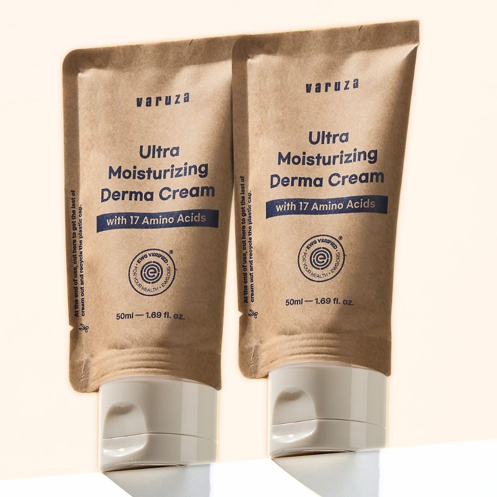 Varuza Ultra Moisturizing Derma Cream front tube view showing compact hydration for daily care.