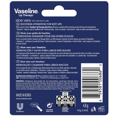 Vaseline Baume à lèvres Aloe Fresh – stick en gros plan, texture riche et hydratante.