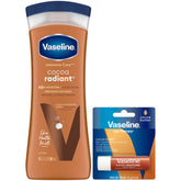 Vaseline Cocoa Radiant lotion 10oz bottle delivers deep moisture for radiant glow