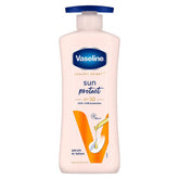 Vaseline Healthy Bright SPF 30 bottle in mint packaging for daily sun protection.