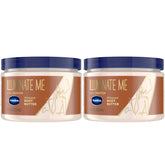 Vaseline Illuminate Me Whipped Butter 2-Pack packaging in a recyclable jar for daily hydration.