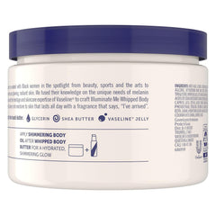Closeup of whipped texture from Vaseline Illuminate Me body butter