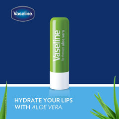 Vaseline Lip Therapy Aloe Fresh close-up stick emphasizing soothing aloe