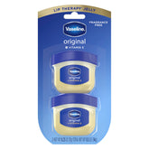 Vaseline Lip Therapy Original Mini pack closeup for on-the-go lip care.