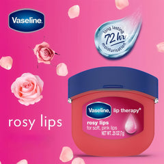 Vaseline Lip Therapy Rosy Lips tinted balm with rose fragrance close-up