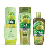 Vatika Naturals Olive Shampoo bottle with creamy lather for nourished hair