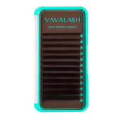 VAVALASH dark brown lash extensions tray with mixed lengths for customizable volume.