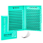 VAVALASH premade fans mixed densities close-up for dramatic volume