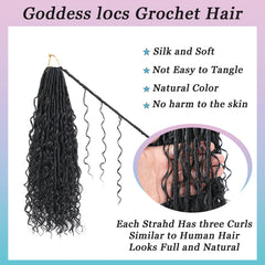 VCRPWLAO pre-looped crochet hair for quick and easy installation.