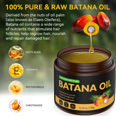 Veakoo Batana Oil scalp massage focus highlights nourishing scalp support.