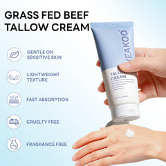 Veakoo honey-infused tallow jar demonstrating nourishing care.