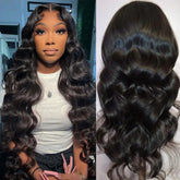 Veally lace front wig front view showing natural hairline with HD lace for a seamless look
