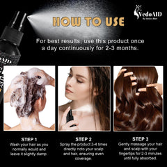 VedoAID biotin and caffeine antioxidants close-up highlighting key nourishing ingredients.