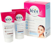 Veet Face Cream Kit Sensitive packaging shown for easy at home hair removal