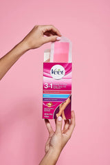 Veet leg and body wax strips close-up with premium salon-like results.