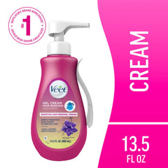 Veet sensitive formula with Aloe Vera and Vitamin E for moisturized skin.