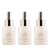 VEGAMOUR GRO+ Advanced Serum bottle shows a lightweight formula for scalp hydration.