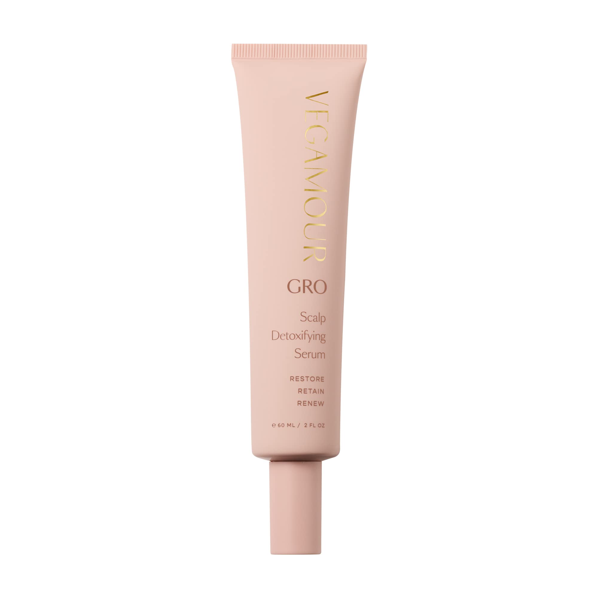 VEGAMOUR GRO scalp detoxifying serum bottle with citrus scent for a refreshed scalp
