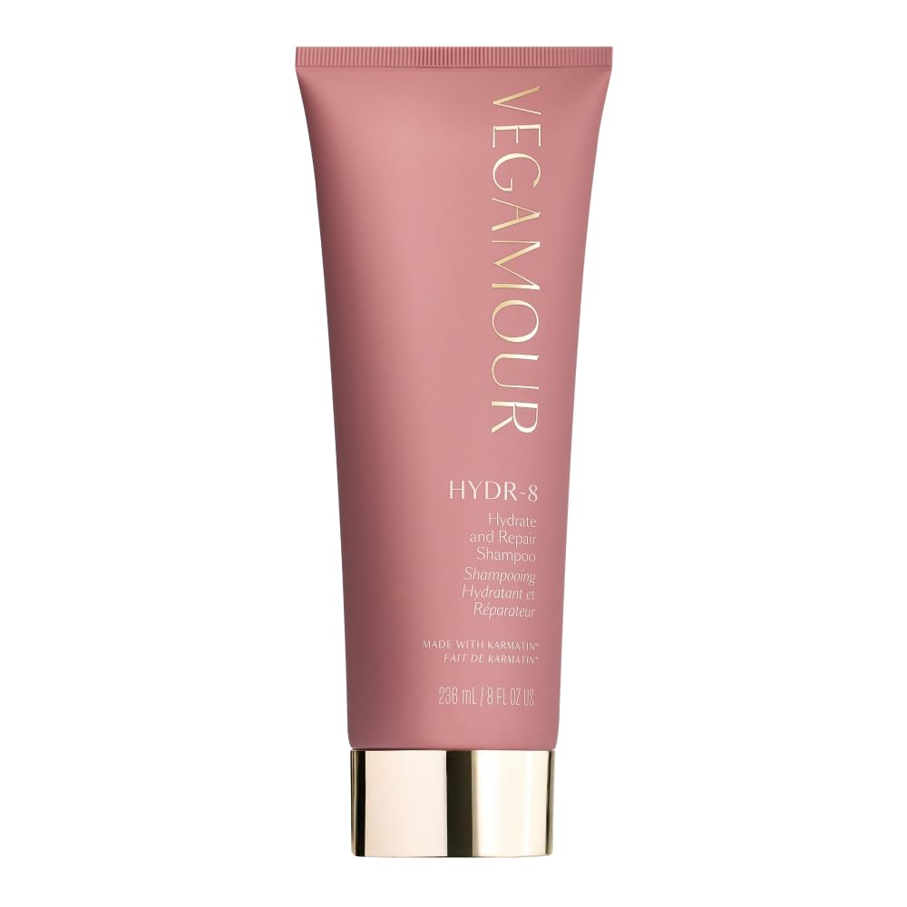 VEGAMOUR HYDR-8 bottle pour shows instant hydration for dry hair.