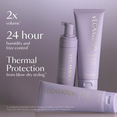 VEGAMOUR UPLIFT foam dispense demonstrates easy, even product distribution.