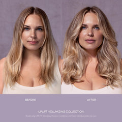 VEGAMOUR UPLIFT anti-breakage formula strengthens strands during styling