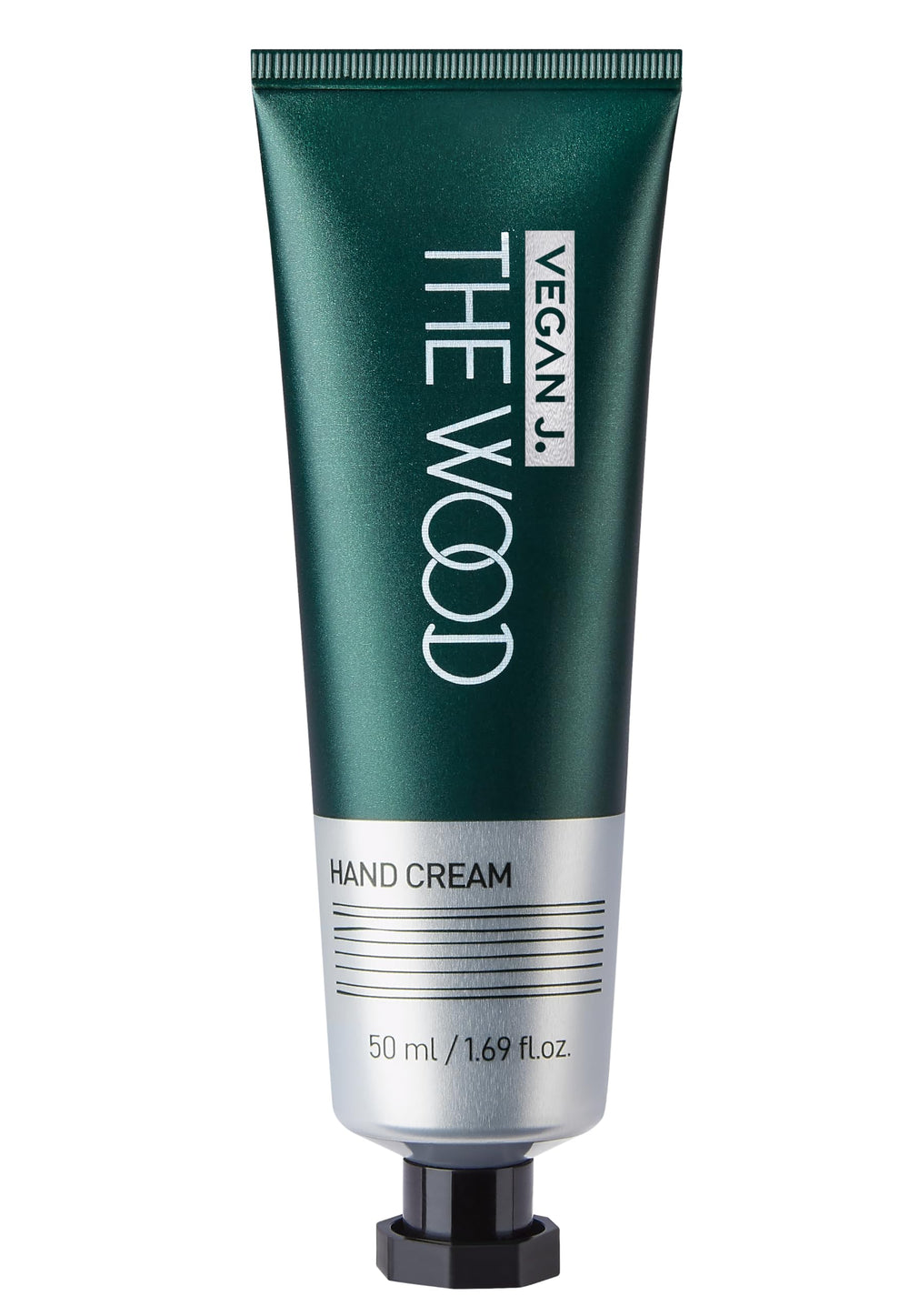 Vegan J Wood Hand Cream bottle pour for quick hydration