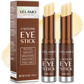 VELAMO ADVANCED caffeine eye stick applied under-eye for a refreshed look