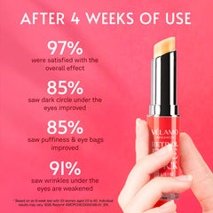 VELAMO ADVANCED night retinol eye stick shown for smoothing fine lines.