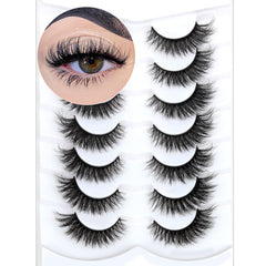 Veleasha fluffy lightweight eyelashes close-up for natural look