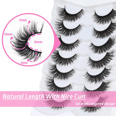 Veleasha cat-eye wispy lashes 614 close-up
