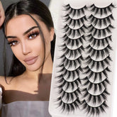 Veleasha fluffy wispy lashes with 3D07 for dramatic daytime looks