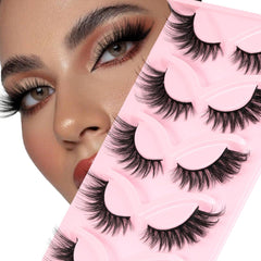 Veleasha KitTwinkle cat eye lashes with 3D crisscross for dramatic party-ready eyes