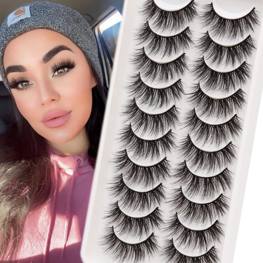 Veleasha Lashes front view with fluffy wispy criss-cross fibers for natural enhancement.