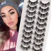 Veleasha Lashes front view with fluffy wispy criss-cross fibers for natural enhancement.