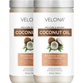 velona coconut oil 92 degree jar showing solid texture for stable skincare formulas.