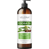 Velona Jojoba Oil bottle pour for easy application and quick skin hydration.