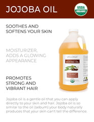 Velona Jojoba Oil golden pour highlighting rich texture and versatile use