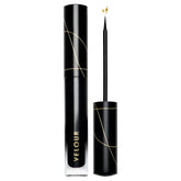 Velour Lash & Go eyeliner bottle closeup highlighting rich black pigment for bold lashes.