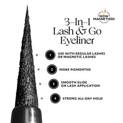 Velour Lash & Go fine-tip application demonstrates precise liner control for clean lash lines.