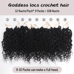 Vemet Goddess Locs 8 inch curly ends detail for boho flair