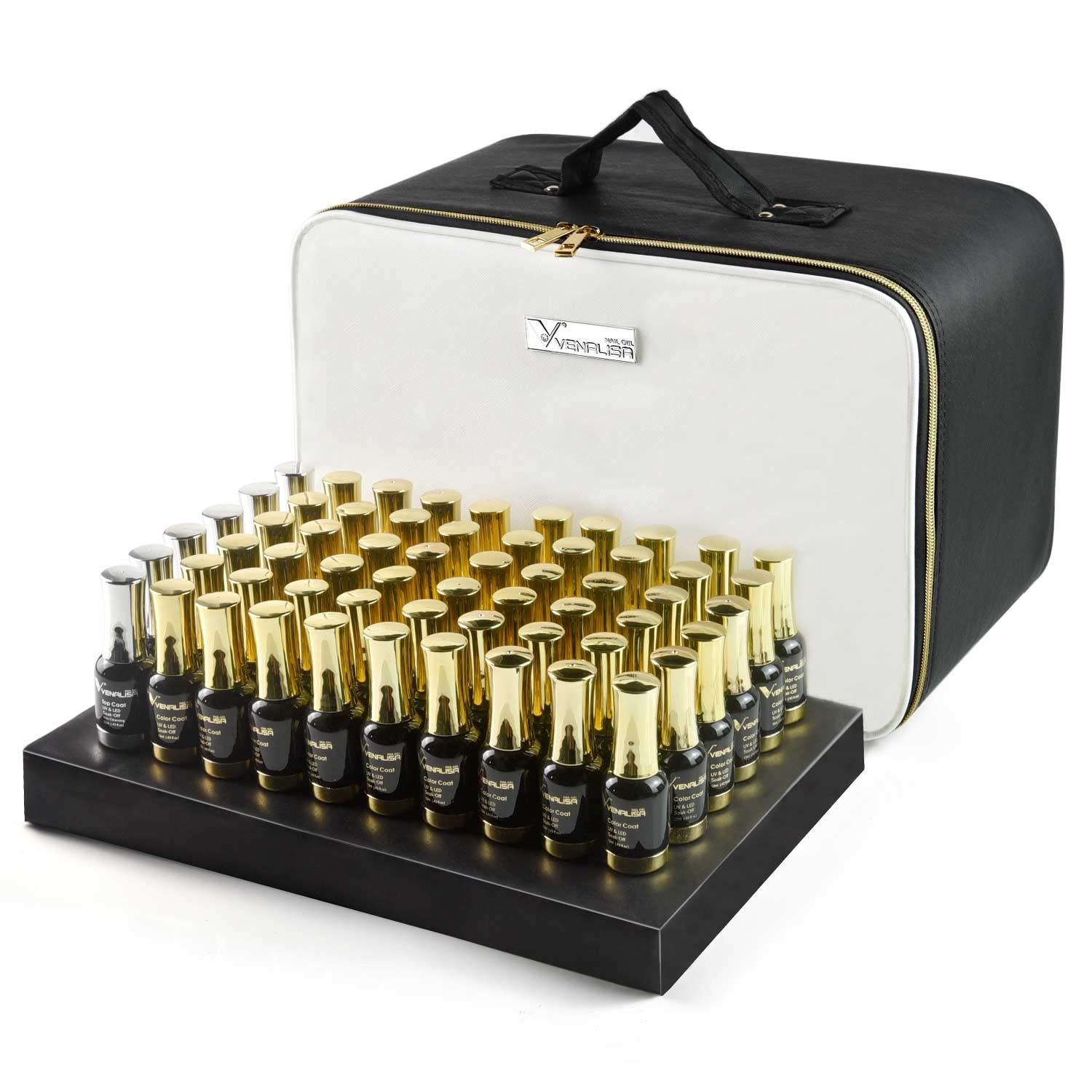 Venalisa 120pcs gel polish set packaging showing organized color system for easy selection