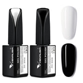 VENALISA black and white gel polish bottle showing bold contrast finish
