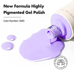 V VENALISA Lavender gel polish brush closeup for easy near-cuticle application.