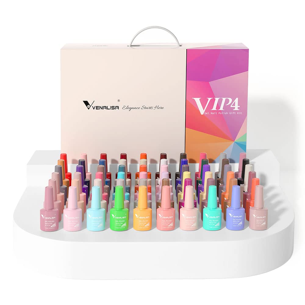 VENALISA VIP4 gel polish bottles displayed for quick color matching at home