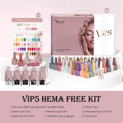 Venalisa VIP5 base coat bottle for smooth foundation on nails.