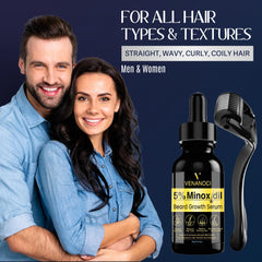 Venanoci beard growth serum dropper for targeted application.